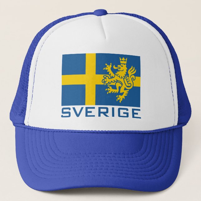 Sverige Flag Trucker Hat (Front)
