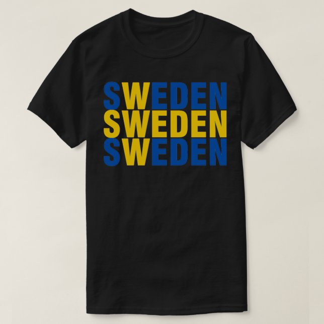 Sverige flagga T-Shirt (Design Front)