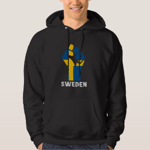 Sverige Handfist Swedish Pride Sweden Flag Swedish Hoodie