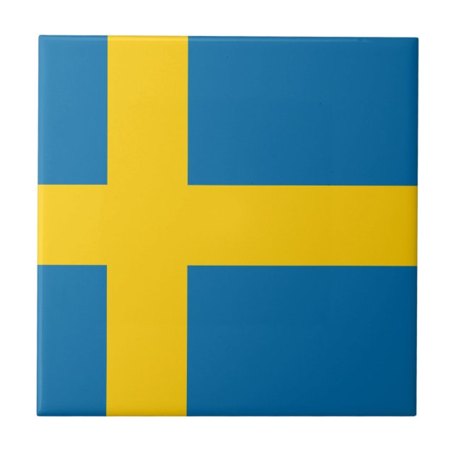 Sveriges Flagga - Flag of Sweden - Swedish Flag Tile (Front)