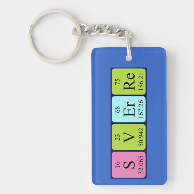 Sverre periodic table name keyring (Front)