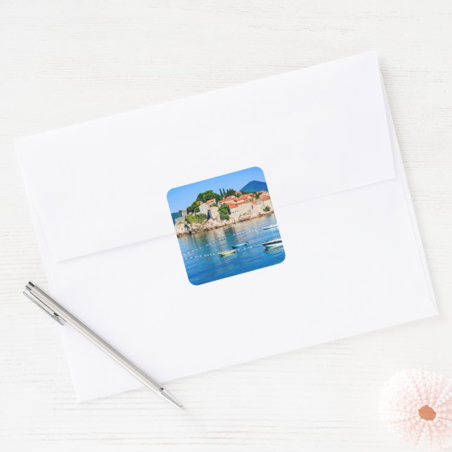 Sveti Stefan Budva Montenegro Square Sticker (Envelope)
