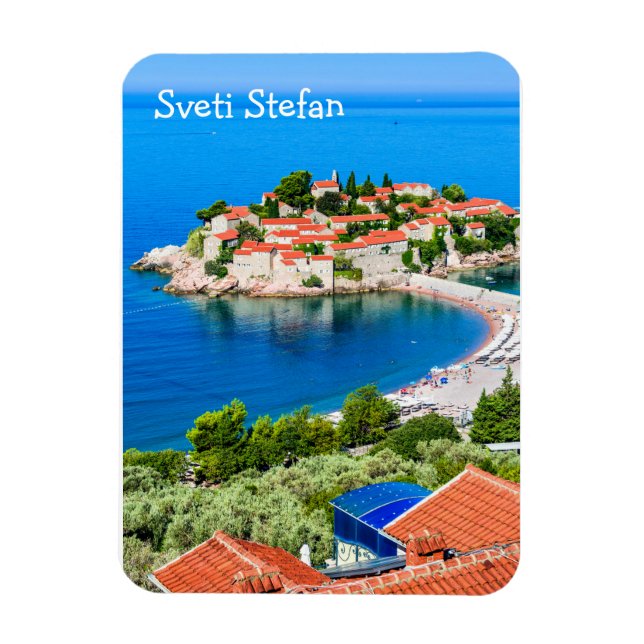 Sveti Stefan island Montenegro Magnet (Vertical)