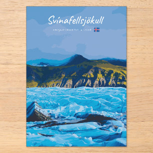 Svínafellsjökull, Iceland - Glacier View Acrylic Invitations