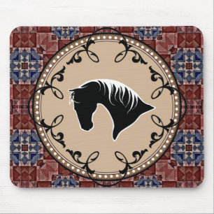 SW Horse Silhouette Filligree Mousepad