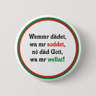 Swabian catechism 6 cm round badge
