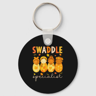 Swaddle Specialist Cute Newborn Nurse Baby Mother Key Ring