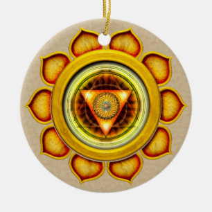 Swadhisthana or Sacral the 2nd Chakra Ceramic Tree Decoration