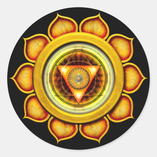 Swadhisthana or Sacral the 2nd Chakra Classic Round Sticker (Front)
