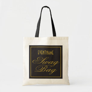 Swag Bag Elegant Black and Gold