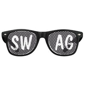 SWAG Black and White Party Retro Sunglasses