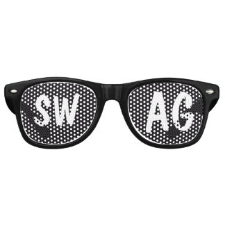 SWAG Black and White Party Retro Sunglasses