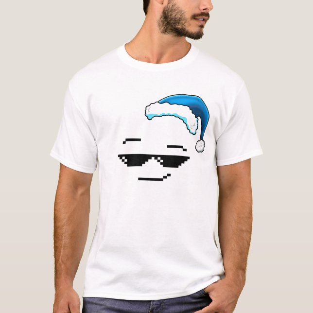 Swag Blue Christmas Hat T-Shirt (Front)