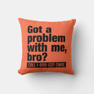 SWAG custom text & colour throw pillow