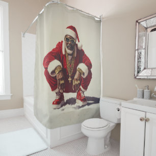 Swag Santa A Modern Take on the Holiday Icon Shower Curtain
