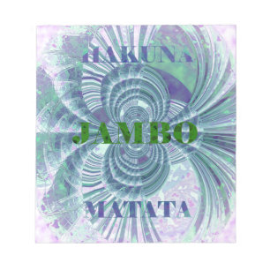 Swaga Jambo Hakuna Matata Kenya Giraffe Safari Wo Notepad