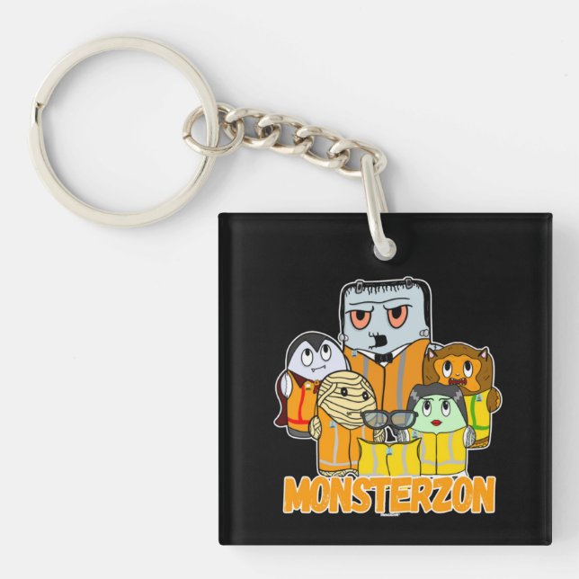 Swagazon Monsters Mummy Frankenstein Dracula Monst Key Ring (Front)
