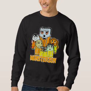 Swagazon Monsters Mummy Frankenstein Dracula Monst Sweatshirt