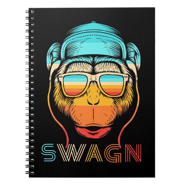 Swagn Retro Monkey Notebook (Front)
