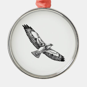Swainson's Hawk (in flight) Metal Tree Decoration