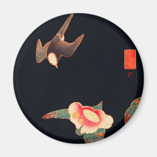 Swallow and Camellia (1900) by Ito Jakuchu Magnet