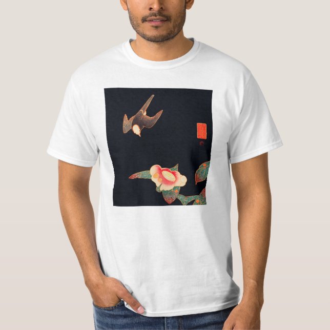 Swallow and Camellia (1900) by Ito Jakuchu T-Shirt (Front)