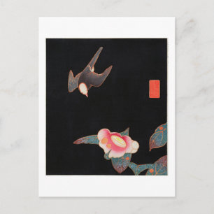 Swallow and Camellia, Jakuchū Postcard