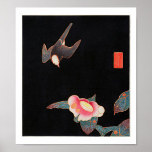 Swallow and Camellia, Jakuchū Poster
