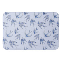 Swallow Bird Floral Blue White Vintage Chinoiserie