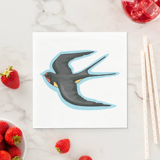 Swallow Bird Flying Napkin (Creator Uploaded)