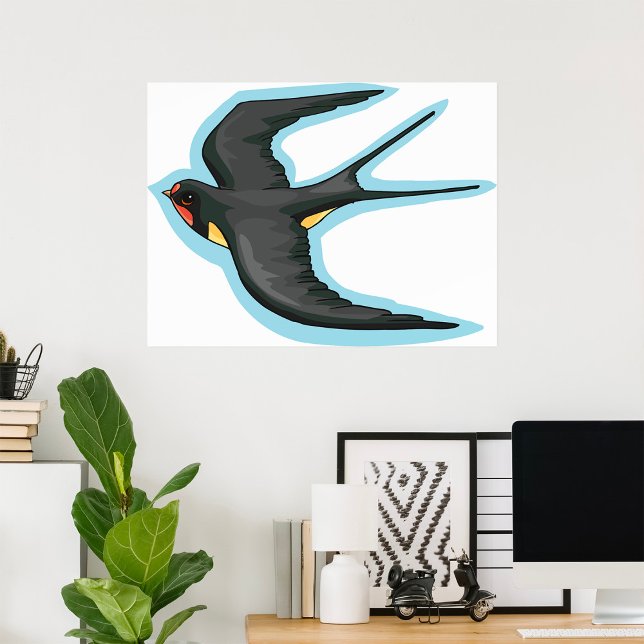 Swallow Bird Flying Poster (Creator Uploaded)