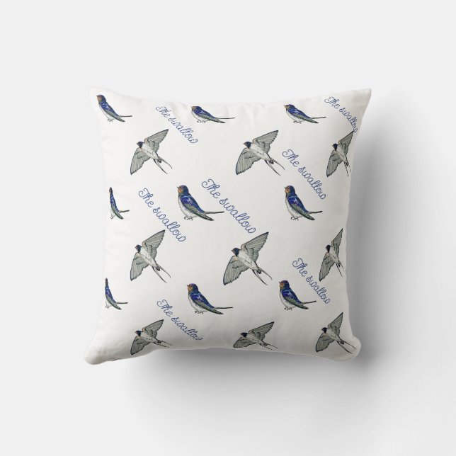 Swallow bird pattern cushion (Back)
