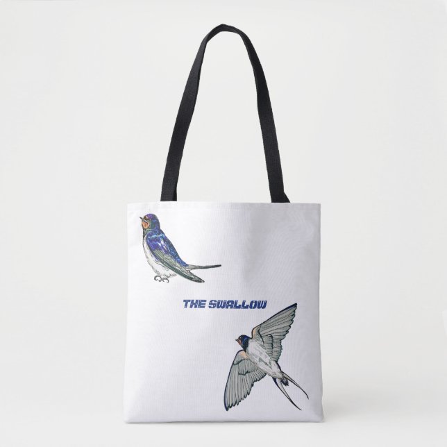Swallow bird pattern tote bag (Front)