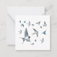 Swallow Birds Flying Illustration