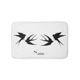 Swallow Birds Silhouettes Thunder_Cove  Bath Mat