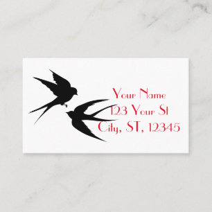 Swallow Birds Silhouettes Thunder_Cove  Business Card