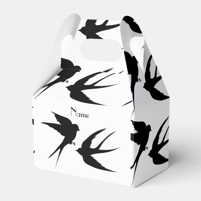 Swallow Birds Silhouettes Thunder_Cove  Favour Box (Front Side)