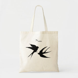 Swallow Birds Silhouettes Thunder_Cove Tote Bag