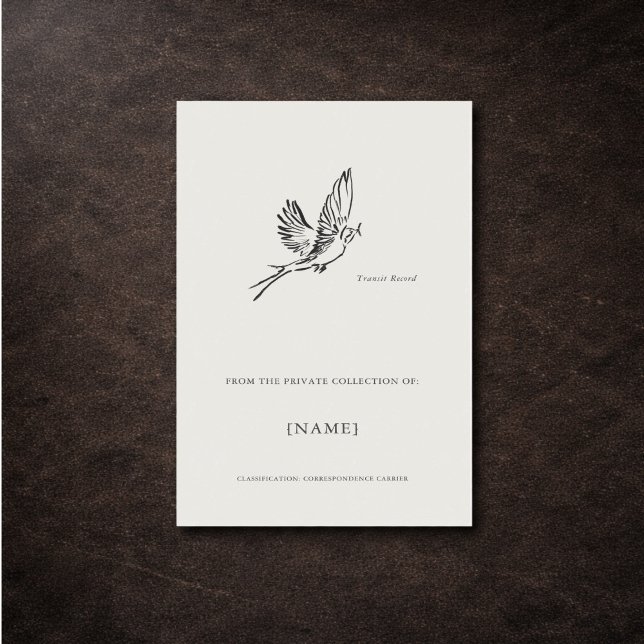 Swallow- Custom Vintage Ex Libris Bookplate Rectangular Sticker (Creator Uploaded)