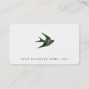 Swallow (Letterpress Style) Business Card