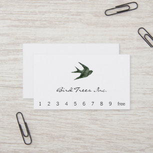 Swallow (Letterpress Style) Business Card