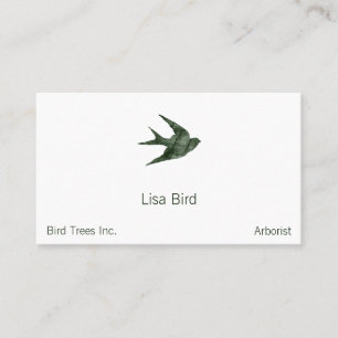 Swallow (Letterpress Style) Business Card