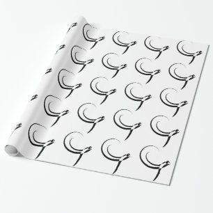 Swallow ornament wrapping paper