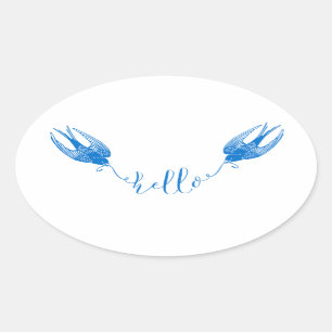Swallow Oval Sticker