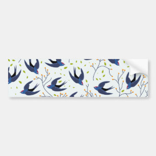 Swallow pattern bumper sticker