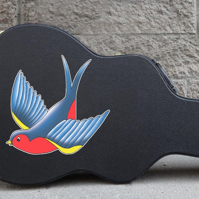 Swallow Red Blue Tattoo (Creator Uploaded)