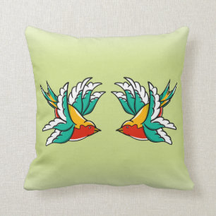 Swallow Sailors Tattoo Cushion