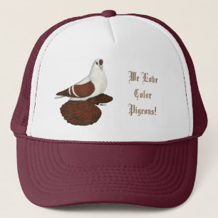 Swallow: Silesian Red White Bar, We Love Colour.. Trucker Hat