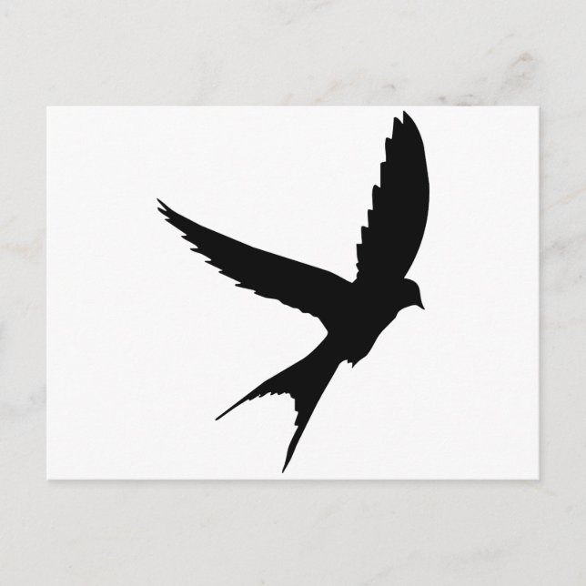 Swallow Silhouette Postcard (Front)