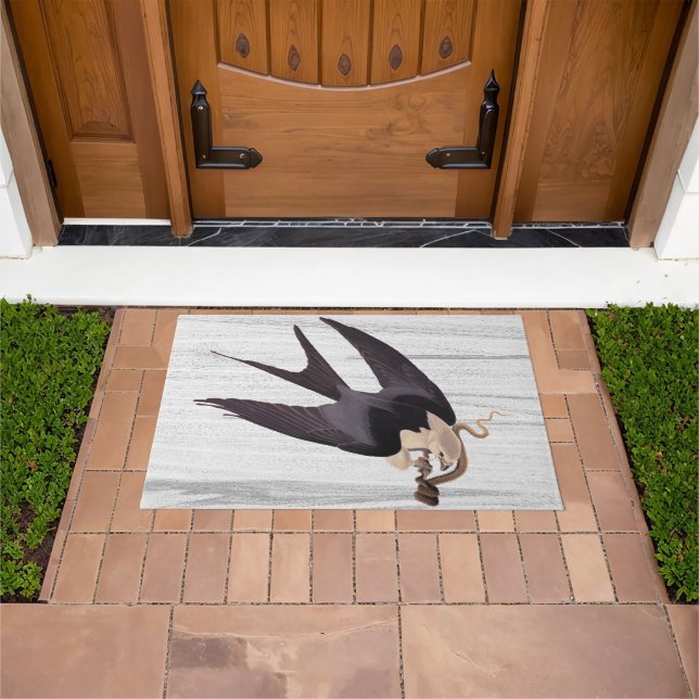 Swallow Tailed Hawk with Snake on Rustic Grey Doormat (Outdoor)